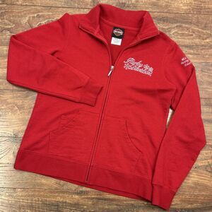 Harley Davidson Jacket Hoodie Women‎ Small Red Zip Up Columbia MO Embroidered